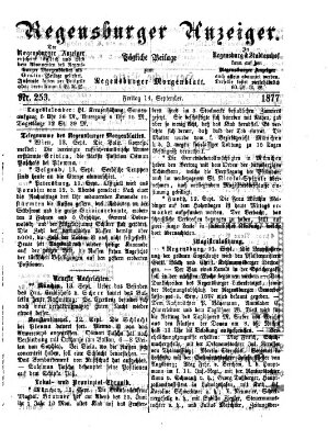 Regensburger Anzeiger Freitag 14. September 1877