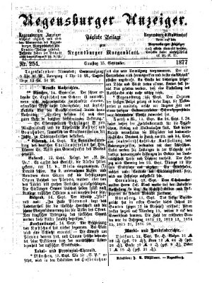 Regensburger Anzeiger Samstag 15. September 1877