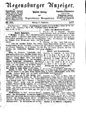 Regensburger Anzeiger Montag 17. September 1877