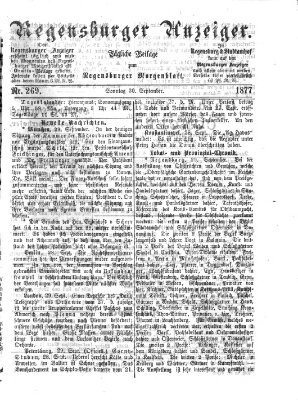 Regensburger Anzeiger Sonntag 30. September 1877