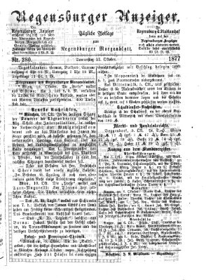 Regensburger Anzeiger Donnerstag 11. Oktober 1877