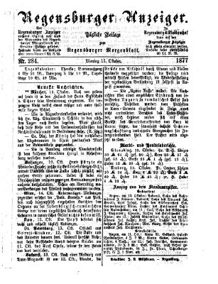 Regensburger Anzeiger Montag 15. Oktober 1877