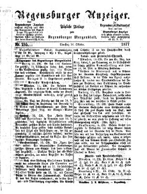 Regensburger Anzeiger Dienstag 16. Oktober 1877