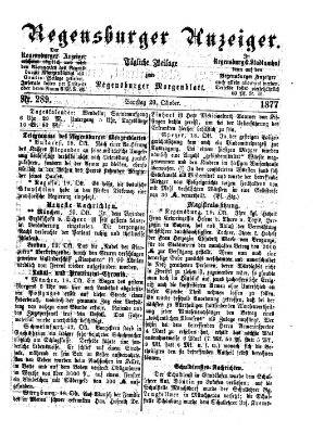 Regensburger Anzeiger Samstag 20. Oktober 1877