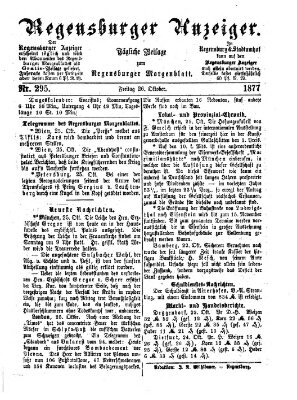 Regensburger Anzeiger Freitag 26. Oktober 1877