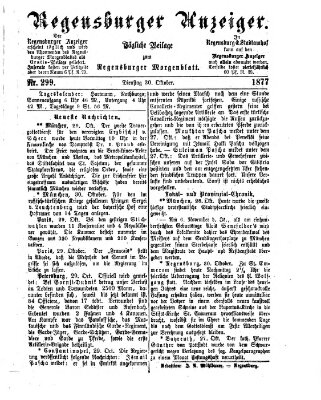 Regensburger Anzeiger Dienstag 30. Oktober 1877