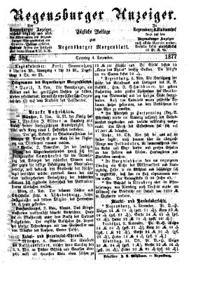 Regensburger Anzeiger Sonntag 4. November 1877