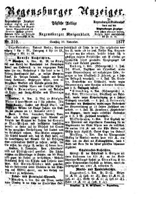 Regensburger Anzeiger Samstag 10. November 1877