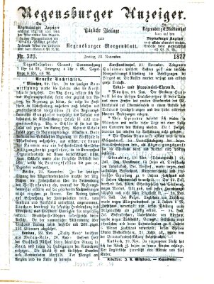 Regensburger Anzeiger Freitag 23. November 1877