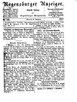 Regensburger Anzeiger Mittwoch 28. November 1877