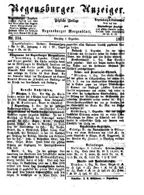 Regensburger Anzeiger Dienstag 4. Dezember 1877