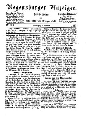 Regensburger Anzeiger Donnerstag 6. Dezember 1877