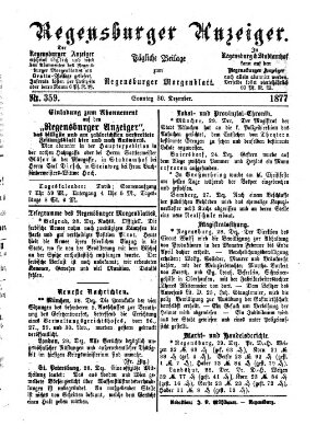 Regensburger Anzeiger Sonntag 30. Dezember 1877