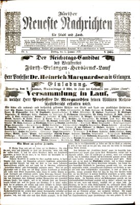 Fürther neueste Nachrichten für Stadt und Land (Fürther Abendzeitung) Freitag 5. Januar 1877