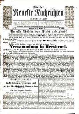 Fürther neueste Nachrichten für Stadt und Land (Fürther Abendzeitung) Samstag 6. Januar 1877