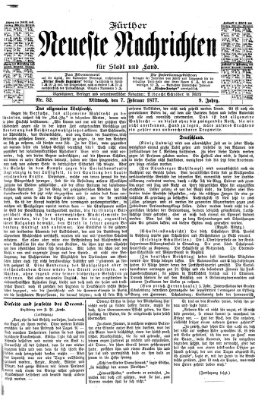 Fürther neueste Nachrichten für Stadt und Land (Fürther Abendzeitung) Mittwoch 7. Februar 1877