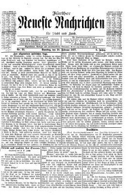 Fürther neueste Nachrichten für Stadt und Land (Fürther Abendzeitung) Samstag 10. Februar 1877
