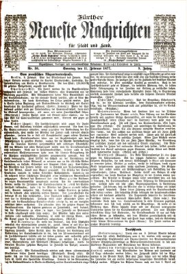 Fürther neueste Nachrichten für Stadt und Land (Fürther Abendzeitung) Sonntag 11. Februar 1877