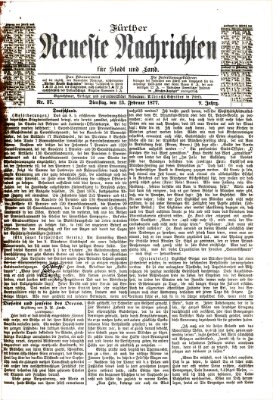 Fürther neueste Nachrichten für Stadt und Land (Fürther Abendzeitung) Dienstag 13. Februar 1877