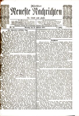 Fürther neueste Nachrichten für Stadt und Land (Fürther Abendzeitung) Sonntag 18. Februar 1877