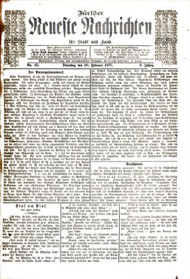 Fürther neueste Nachrichten für Stadt und Land (Fürther Abendzeitung) Dienstag 20. Februar 1877