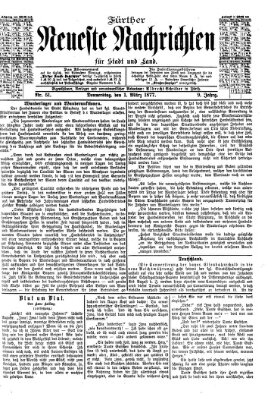 Fürther neueste Nachrichten für Stadt und Land (Fürther Abendzeitung) Donnerstag 1. März 1877