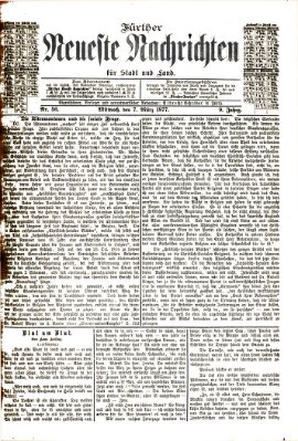 Fürther neueste Nachrichten für Stadt und Land (Fürther Abendzeitung) Mittwoch 7. März 1877