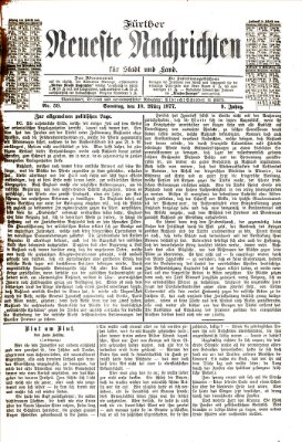 Fürther neueste Nachrichten für Stadt und Land (Fürther Abendzeitung) Samstag 10. März 1877