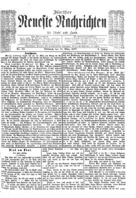 Fürther neueste Nachrichten für Stadt und Land (Fürther Abendzeitung) Mittwoch 14. März 1877