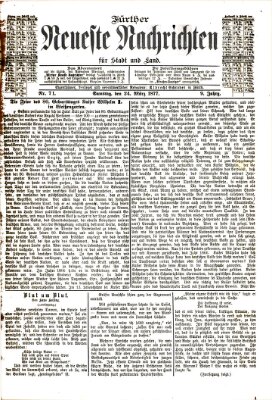 Fürther neueste Nachrichten für Stadt und Land (Fürther Abendzeitung) Samstag 24. März 1877