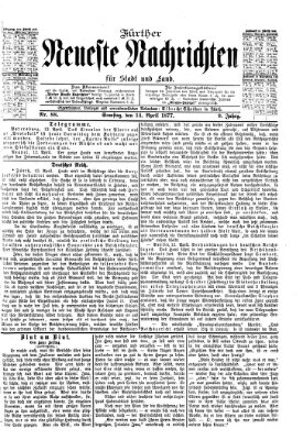 Fürther neueste Nachrichten für Stadt und Land (Fürther Abendzeitung) Samstag 14. April 1877