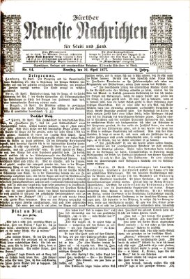 Fürther neueste Nachrichten für Stadt und Land (Fürther Abendzeitung) Samstag 21. April 1877