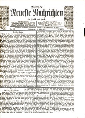 Fürther neueste Nachrichten für Stadt und Land (Fürther Abendzeitung) Mittwoch 9. Mai 1877