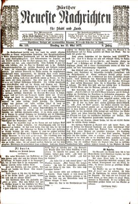 Fürther neueste Nachrichten für Stadt und Land (Fürther Abendzeitung) Dienstag 15. Mai 1877