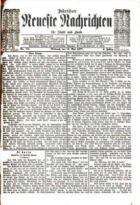 Fürther neueste Nachrichten für Stadt und Land (Fürther Abendzeitung) Mittwoch 16. Mai 1877