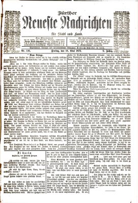 Fürther neueste Nachrichten für Stadt und Land (Fürther Abendzeitung) Freitag 18. Mai 1877