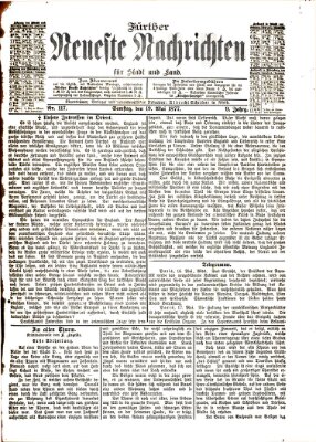 Fürther neueste Nachrichten für Stadt und Land (Fürther Abendzeitung) Samstag 19. Mai 1877