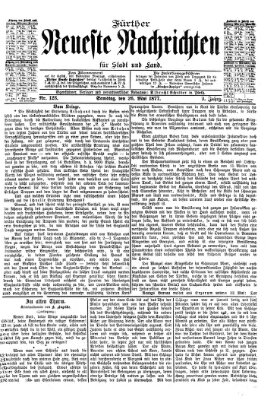 Fürther neueste Nachrichten für Stadt und Land (Fürther Abendzeitung) Samstag 26. Mai 1877