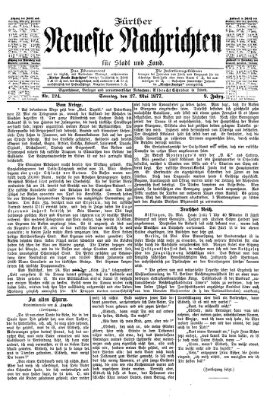 Fürther neueste Nachrichten für Stadt und Land (Fürther Abendzeitung) Sonntag 27. Mai 1877