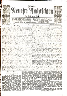 Fürther neueste Nachrichten für Stadt und Land (Fürther Abendzeitung) Samstag 2. Juni 1877