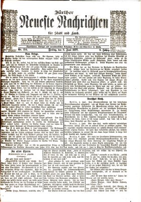 Fürther neueste Nachrichten für Stadt und Land (Fürther Abendzeitung) Freitag 8. Juni 1877