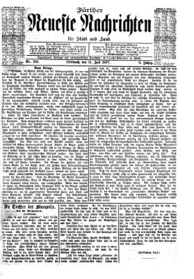 Fürther neueste Nachrichten für Stadt und Land (Fürther Abendzeitung) Mittwoch 11. Juli 1877