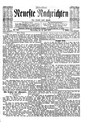 Fürther neueste Nachrichten für Stadt und Land (Fürther Abendzeitung) Donnerstag 12. Juli 1877