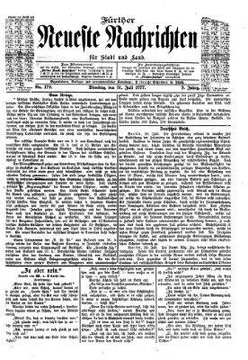 Fürther neueste Nachrichten für Stadt und Land (Fürther Abendzeitung) Dienstag 31. Juli 1877