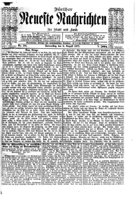 Fürther neueste Nachrichten für Stadt und Land (Fürther Abendzeitung) Donnerstag 2. August 1877