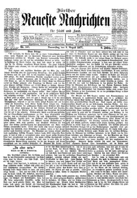 Fürther neueste Nachrichten für Stadt und Land (Fürther Abendzeitung) Donnerstag 9. August 1877