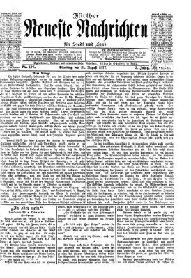 Fürther neueste Nachrichten für Stadt und Land (Fürther Abendzeitung) Dienstag 21. August 1877