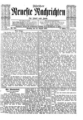 Fürther neueste Nachrichten für Stadt und Land (Fürther Abendzeitung) Samstag 25. August 1877