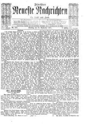 Fürther neueste Nachrichten für Stadt und Land (Fürther Abendzeitung) Dienstag 25. September 1877