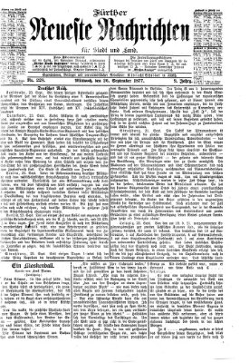 Fürther neueste Nachrichten für Stadt und Land (Fürther Abendzeitung) Mittwoch 26. September 1877